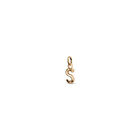 Charm letra S peque&ntilde;a en oro 18k